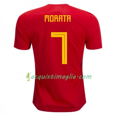 Divisa di Calcio Spagna Morata 7 Prima Mondiali 2018